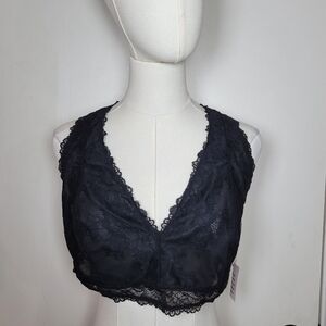 Savage X Fenty Floral Lace Racerback Bralette Size 3XL 46C 46D 46DD